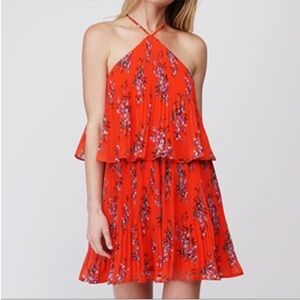Greylin Greylin Harper Pleated floral Red Dress